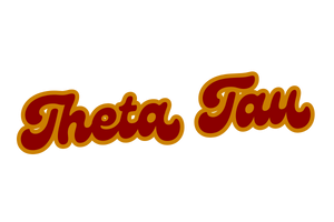Theta Tau Puff Paint Sticker