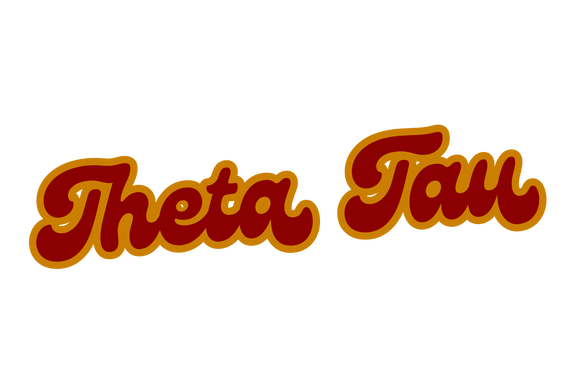 Theta Tau Puff Paint Sticker